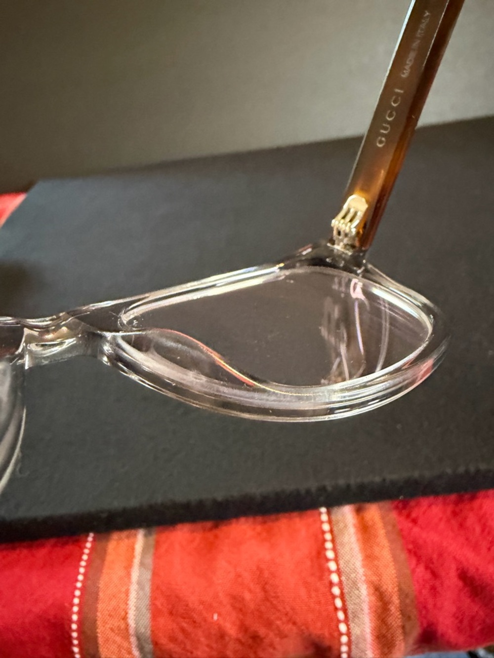 Gucci Clear Frame Glasses - Authentic Embossed - Picture 12 of 14